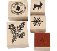 Creative 27573 Rubber Stamps Set, 26 mm Height, Christmas, 5 Mixed (US IMPORT)