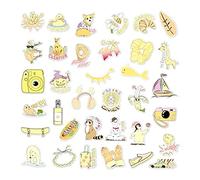 Creative 35pcs Fshion Cute Cartoon Toy Guitar Notebook Phone Waterproof Sticker Ornament Decors for Ki PVC Paper for Decor Printer Stickers Kids Cute Kitchen Journaling