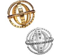 Creative 3D Astronomical Sphere Ball Ring Cosmic Finger Ring Vintage Foldable Cosmic Finger Ring 2Pcs Durable