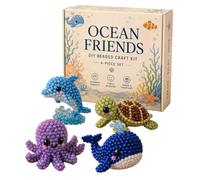 Creative 3D Beaded Animals Jewelry Art Craft Kits Tiny 3D Beaded Animal DIY Set Handmade DIY Animal Beading Kits for Kids Teen Boys Girls Adults Craft Lovers Activity Fun Time Enjoyment