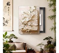 Creative 3D Distribution Box Decorative Painting, Hidden Sliding Fuse Box Covers Wall Mounted, Living Room Entryway Electric Panel Covers(D,65 x 85 cm (25.6 x 33.5 in))