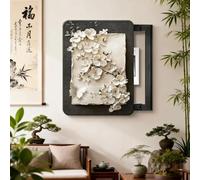 Creative 3D Distribution Box Decorative Painting, Hidden Sliding Fuse Box Covers Wall Mounted, Living Room Entryway Electric Panel Covers(A,40 x 50 cm (15.7 x 19.7 in))