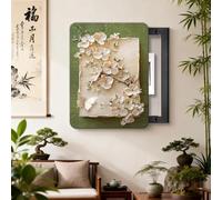 Creative 3D Distribution Box Decorative Painting, Hidden Sliding Fuse Box Covers Wall Mounted, Living Room Entryway Electric Panel Covers(B,65 x 85 cm (25.6 x 33.5 in))