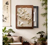 Creative 3D Distribution Box Decorative Painting, Hidden Sliding Fuse Box Covers Wall Mounted, Living Room Entryway Electric Panel Covers(F,45 x 55 cm (17.7 x 21.7 in))