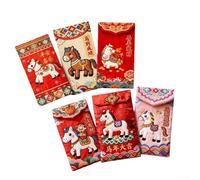 Creative 3D Red Envelope for Lunar New Year For 2026 with Traditional Lucky Money Pouch Design for Festive Celebrations and Family Sharing (24 pcs)