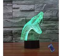 Creative 3D Snake Night Light 16 Colors Changing USB Power Remote Control Touch Switch Decor Lamp Optical Illusion Lamp LED Table Desk Lamp Children Kids Christmas Brithday Gift