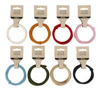 Creative 503490 Jute Wire, Assorted Colours, 2-4 mm Thickness, 3 m Length, Pack of 8