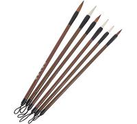 Creative 6pcs Chinese Calligraphy Brush Brush Kanji Brush Chinese Writing Brush for Watercolor Ink Brushes Painting Drawing Brushes Stylish