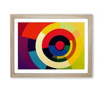 Creative Abstract Art H1022 Framed Print for Living Room Bedroom Home Office Décor, Wall Art Picture Ready to Hang, Oak A2 Frame (64 x 46 cm)