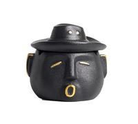 Creative Abstract Outdoor Ashtray with Lid Ceramic Ash Tray Cigarette Holder Windproof Ceramic Decoration Outdoor Cool Ashtray for Outdoor Use e