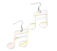 Creative Acrylic Musical Note Dangle Earrings Trendy Ear Studs Fashionable Statement Accessories For Trendsetters Colorful Music Note Jewelry