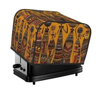 Creative African Culture 4 Slice Toaster Covers Dustproof Splash-Proof Bread Machine Cover Fingerprint Protectors Small Washable Kitchen Appliance Cover Universal Size