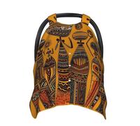 Creative African Culture Baby Car Seat Canopy Cover, Multi Use Breathable Nursing Breastfeeding Covers for Mom Soft Stroller Sun Shade Newborn Shower Gift