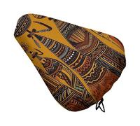 Creative African Culture Bike Seat Rain Cover Waterproof Dustproof Bikes Saddle Cushion Soft Bicycle Seat Pad Covers with Drawstring for Men Women