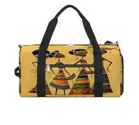 Creative African Culture Gym Bag for Women Men Shoe Compartment Waterproof Travel Bags Sports Duffle Bag for Sports Gyms Yoga