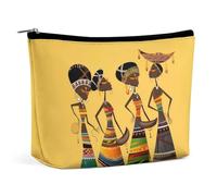 Creative African Culture Makeup Bag Travel Toiletry Bag for Women Waterproof Cosmetic Bags Small Zipper Pouch Portable Travel Bags for Toiletries Cute Cosmetic Pouch Make Up Organizer, white, One Size