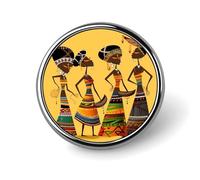 Creative African Culture Round Badge for Men Women, Durable & Stylish Lapel Pins, Lightweight Metal Badges for Shirts, Jackets, Hats