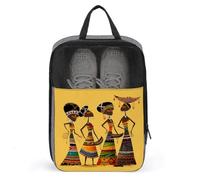 Creative African Culture Shoe Bag Shoe Bags for Travel Waterproof Shoe Bag Shoes Storage Organizer with Zipper & Handle Sneaker Bag Shoe Pouch, style, One Size, Shoe Bags for Travel