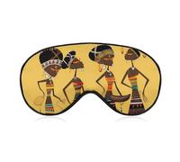 Creative African Culture Sleep Mask for Women Men, Soft Eye Mask with Adjustable Strap for Sleeping, Light Blocking Travel Blindfold for Nap Comfortable Eye Cover for Home Office