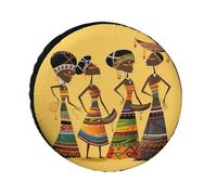 Creative African Culture Universal Tire Cover Replacement Oxford Fabric Waterproof Wheel Protector for SUV Truck RV Dust Snow Sun Protection
