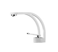 Creative All Copper Basin Faucet, Bathroom Toilet Under Vanity, Hot and Cold Water White Chrome,High-Pressure Resistant(White Sliver)
