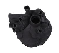 Creative Anatomical Heart Vases, Heart Shaped Flower Vases, Resin Sculpture with Realistic Blood Vessels Design, Decorative Desktop Home Decoration for Living Room (Black)