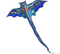 Creative and Personalized Color Pterosaur-Shaped Kite Outdoor Beginners Fly Art Flying Toys Breeze Easy to Fly (Color : Red Size : 1.6m) (Green 1.6m+328ft Line)