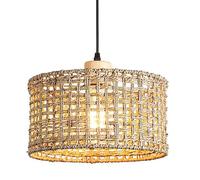 Creative And Personalized Hanging Ceiling Lights Hand-Woven Rattan Chandelier With Adjustable Suspension Line Bohemian Art Pendant Lamp For Kitchen Island Dining Living Room Restaurants Bedroom