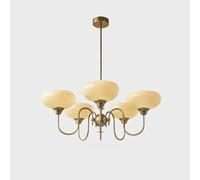 Creative and Simple French Cream-Style Chandelier, Romantic Restaurant Main Lamp, Modern Ceiling Light, Minimalist Decorative Chandelier, Vintage Chandelier,5 heads
