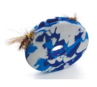 Creative Angler Fly Wheel Rig Keeper, 3 Pack Foam Discs for Double Triple Fly Rigs, Stores Nymphs Dry Droppers, Tippet Spool Size, Quick Change, Aqua Blue Green Red White Yellow Colors (Aqua)