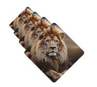 Creative Animals Lion Car Air Fresheners Cards Set of 4 Pieces,Long-Lasting Car Aromatherapy Tablets Hanging Scented Cards for Wardrobe Bathroom Rearview Mirror Hanging Ornament