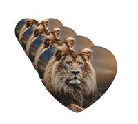 Creative Animals Lion Car Air Fresheners Cards Set of 4 Pieces,Long-Lasting Car Aromatherapy Tablets Hanging Scented Cards for Wardrobe Bathroom Rearview Mirror Hanging Ornament