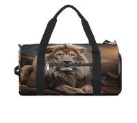 Creative Animals Lion Gym Bag for Women Men Shoe Compartment Waterproof Travel Bags Sports Duffle Bag for Sports Gyms Yoga