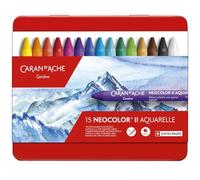 Creative Art Materials"Caran D'Ache NeoColor II" Water Soluble Wax Pastel Set, Multi-Colour, Pack of 15