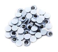 Creative Arts by Charles Leonard Wiggle Eyes, Round, 7mm, Black, 50/Bag (64507)