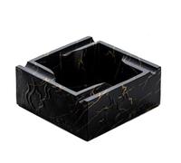 Creative Ashtray, Simple and Luxurious Ashtray, Multi-Functional Use, Fire-Resistant and Wind-Proof, Suitable for Home/Office Use(black,12.9 * 12.9 * 5.5)