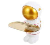 Creative Astronaut Tray Set Resin Key Storage Ornament White