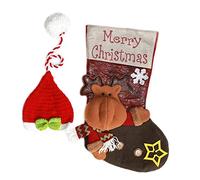 Creative-Baby Photography Props Christmas Stocking Red Knitting Hat Newborn Themed Photo Newborn Photography Red Knitting Hat Stocking