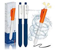 Creative Back to School Gift-2 in 1 Funny Prank Retractable Pens with Water Spray Function,Fashion Water Spary Kids Toy Pen,Stress Release Toy,Ball Pen with Water Gun,Water Spray Pen (Blue 2PC)