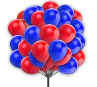 creative balloons 5 Inch Red Blue Balloons Latex Party Balloons British Royal Theme Balloons for Birthday Pub BBQ Union Jack French USA Party Wedding Decoration 30pcs Balloon Pack