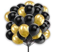 creative balloons Gold and Black Balloons 10 inch Party Balloon Black Gold Party Decorations, Hip Hop Party Birthday Decorations, Hollywood Party Decorations, Disco Party Decorations 30 Pack