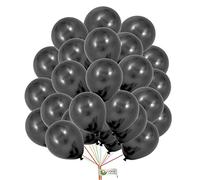 creative balloons Metallic Black Balloons 5 inch Bright Colorful Mini Metallic Balloons Happy Birthday Decorations Wedding Engagement Christmas Party Balloons 100 Pack, Black100