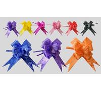 creative balloons Multicolor Pull Bows Set 30mm Present Basket Pull Bows Flower Ribbons Bows Knot Ribbon Decoration Gift Wrapping for Wedding Bouquets Wine Bottles Birthdays Packaging Boxes 30 Pack