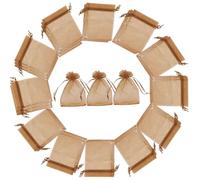 creative balloons Organza Bags Brown 7 x 9cm Organza Gift Bags 100pcs Wedding Christmas Favour Drawstring Bags Jewellery Bags Candy Mesh Pouch Bag Small Gifts