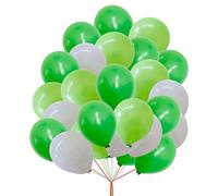 Creative Balloons Party Balloons 5 Inch & 10 Inch Arch Set, White Green Light-Green Combo, 50 Pack, Helium Ready, Wedding, Birthday, Baby Shower, Festivals, Unisex Children, Girls, 5E+1, BALLOON