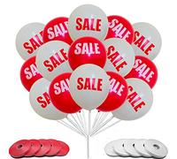 creative balloons Sale Printed Latex 12'' Helium Promotion Red & White Decorative PLUS 10 meter Ribbon For Product Marketing Party Decoration Pack of 30