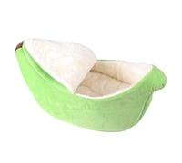 Creative Banana Shape, Dog and Cat Bed, Cute Banana Bed, Warm and Soft Pet Cat Accessories, Kitten Puppy Bed Sleeping, Playing Dog Sofa Pet House (Green, M)