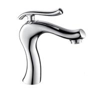 Creative Basin Faucet Brass Radian Single-Handle Washbasin Faucet Chrome/Black Cold and Hot Mixer Sink Tap Crane (Cromo)