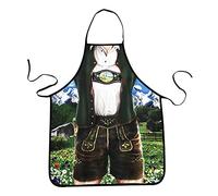 Creative Bavarian Tracht Apron Lederhosen Apron Oktoberfest Bavarian Funny Apron Kitchen Cooking Grilling BBQ Baking Apron for Men, Colored, Large
