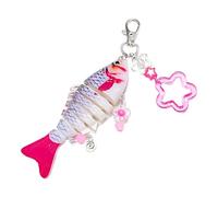Creative Beaded Fish Pendant for Purse or Car Ideal for Travel Use Creative Fish Bead Keychain